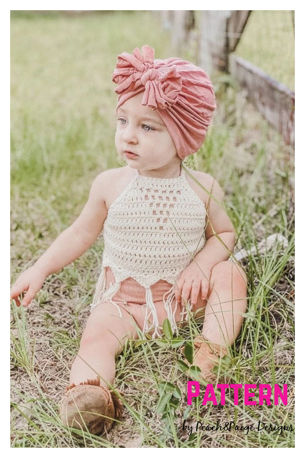 Baby Child Boho Halter Top Crochet Pattern