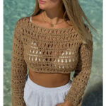 Beach Cover Crop Top Free Crochet Pattern and Video Tutorial