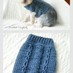 Cabled Dog Sweater Free Crochet Pattern