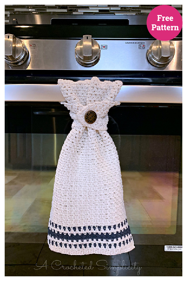 Floral Hand Towel Free Crochet Pattern
