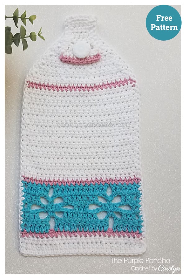 Floral Hand Towel Free Crochet Pattern 