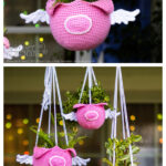 Flying Pig Planter Cozy Crochet Pattern
