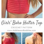 Girls’ Boho Halter Top Free Crochet Pattern