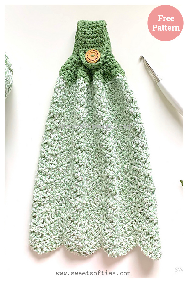 Hanging Towel Free Crochet Pattern 