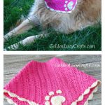 Heart Paw Print Dog Bandana Free Crochet Pattern