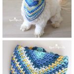Moss Stitch Dog Bandana Free Crochet Pattern