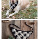 Plaid Dog Bandana Free Crochet Pattern