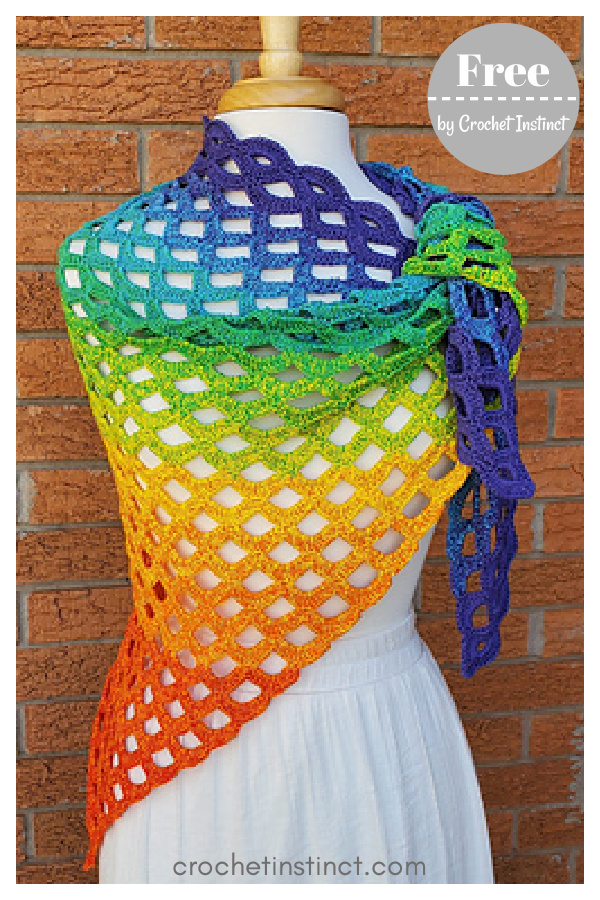 Scallop Falls Lace Shawl Free Crochet Pattern 