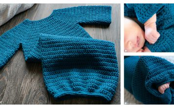 Simple Newborn Sleeper Gown Free Crochet Pattern