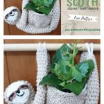 Smiling Sloth Planter Free Crochet Pattern