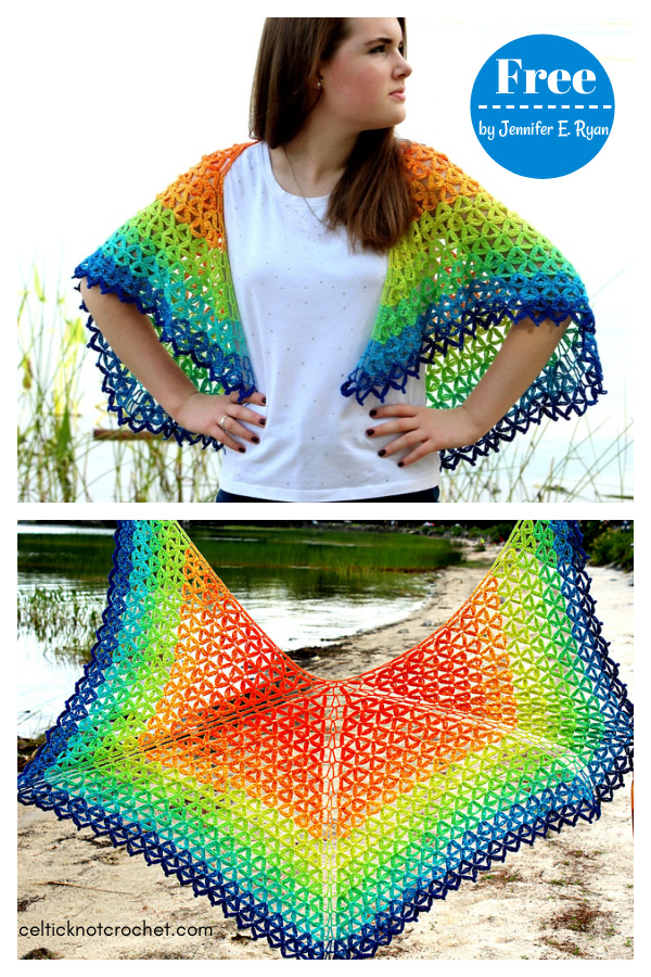 Summer Petals Shawl Free Crochet Pattern 