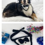 Tuxedo Dog Bandana Free Crochet Pattern