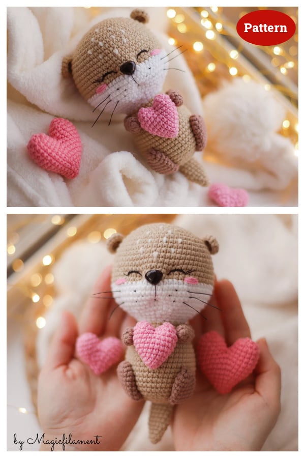 Valentine’s Day Otter with Heart Crochet Pattern