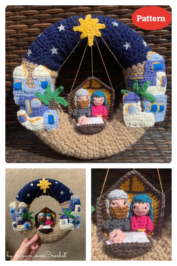 Bethlehem Nativity Wreath Crochet Pattern