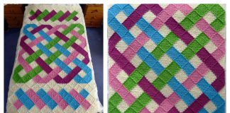 Celtic Knot Granny Blanket Free Crochet Pattern