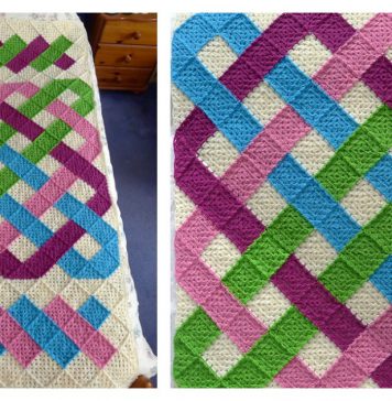 Celtic Knot Granny Blanket Free Crochet Pattern