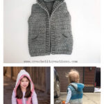 Child Hooded Vest Free Crochet Pattern