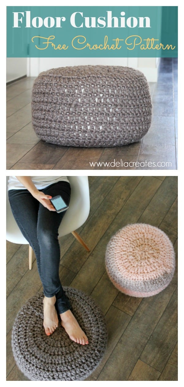 Floor Cushion Free Crochet Pattern