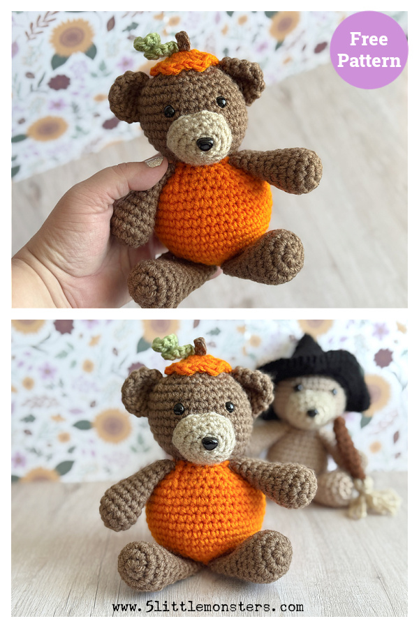 Little Pumpkin Bear Free Crochet Pattern