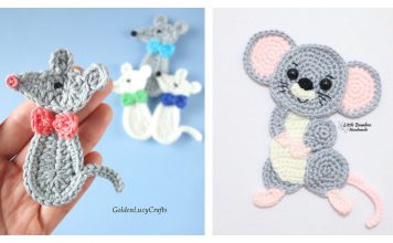 Mouse Applique Free Crochet Pattern and Paid