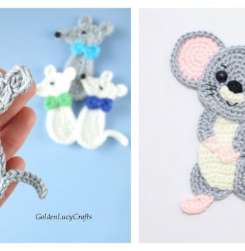 Mouse Applique Free Crochet Pattern and Paid