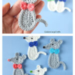 Mouse Applique Free Crochet Pattern and Video Tutorial