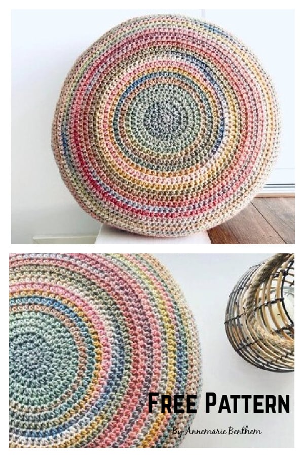 Pouf Free Crochet Pattern
