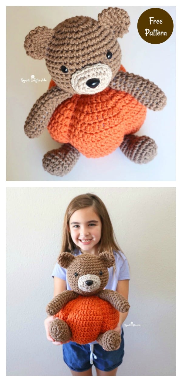 Pumpkin Bear Free Crochet Pattern 