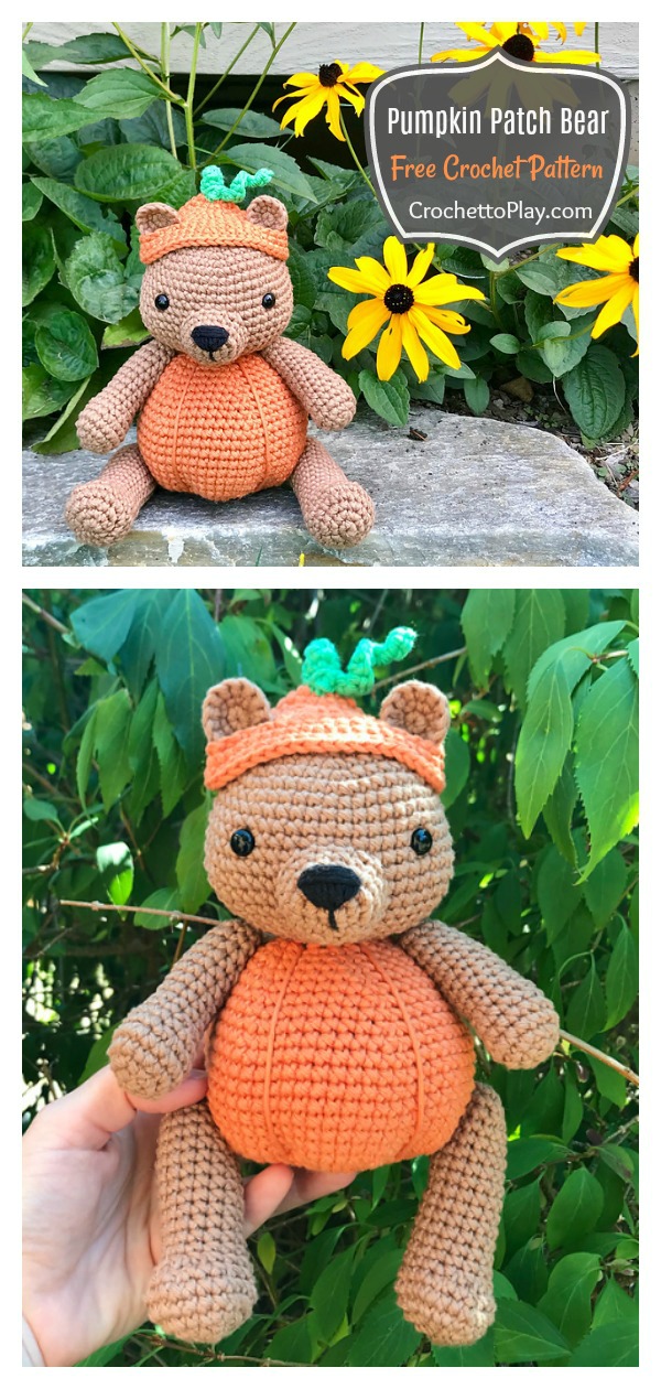 Pumpkin Patch Bear Free Crochet Pattern