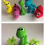 Rainbow Baby Dinosaur Amigurumi Free Crochet Pattern