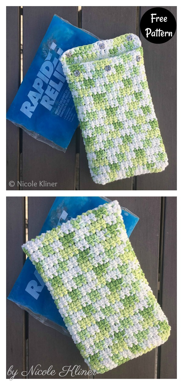 Reusable Ice Pack Cover Free Crochet Pattern