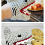 Shark Mini Oven Mitt Free Crochet Pattern