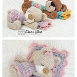 Sleeping Bear Amigurumi Crochet Pattern