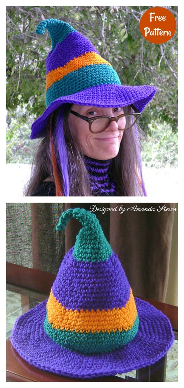 The Whimsical Witch Hat Free Crochet Pattern