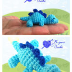 Tiny Sleeping Baby Dino Amigurumi Free Crochet Pattern