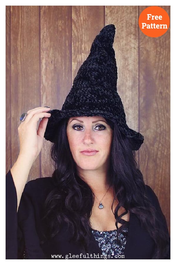 Velvet Witch Hat Free Crochet Pattern