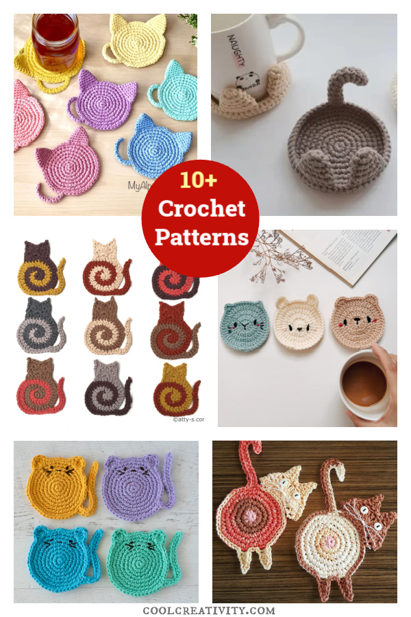 10+ Cat Coaster Crochet Patterns 