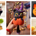 10+ Halloween Pumpkin Cat Amigurumi Crochet Patterns