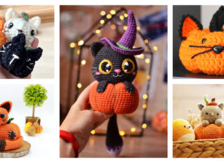 10+ Halloween Pumpkin Cat Amigurumi Crochet Patterns