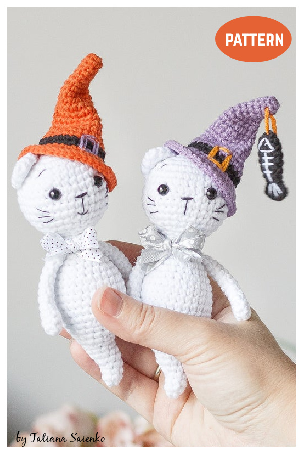 Amigurumi Halloween Ghost Cat Crochet Pattern