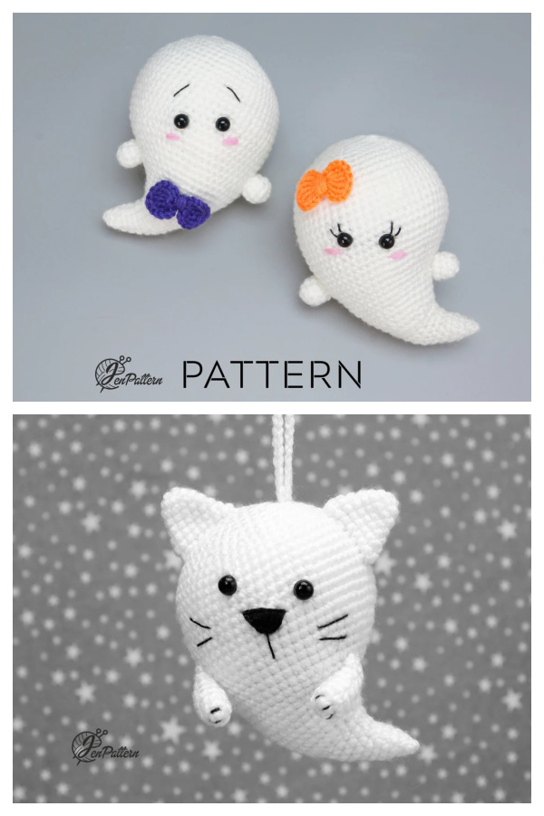 Amigurumi Halloween Ghost Crochet Pattern 