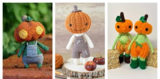 Amigurumi Pumpkin Head Doll Crochet Patterns