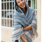 Blue Sage Hooded Shawl Free Crochet Pattern