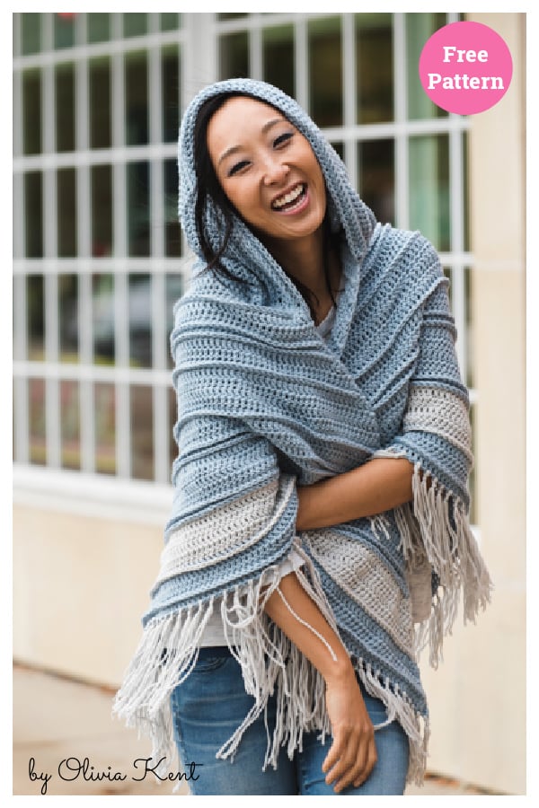 9 Hooded Shawl Free Crochet Pattern and Paid - Page 2 of 2
