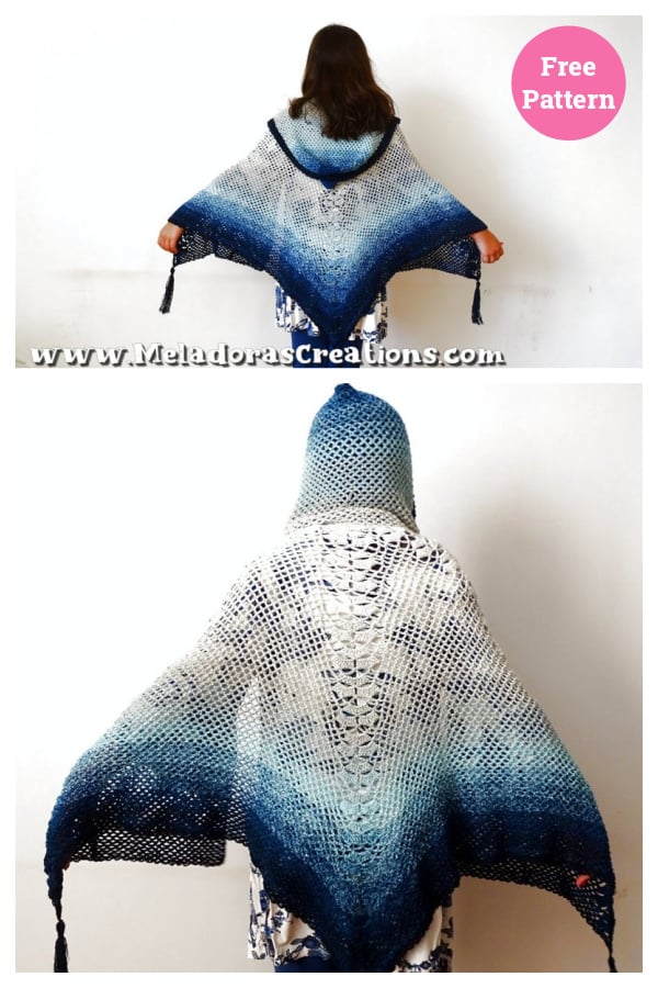 Butterfly Net Shawl Free Crochet Pattern