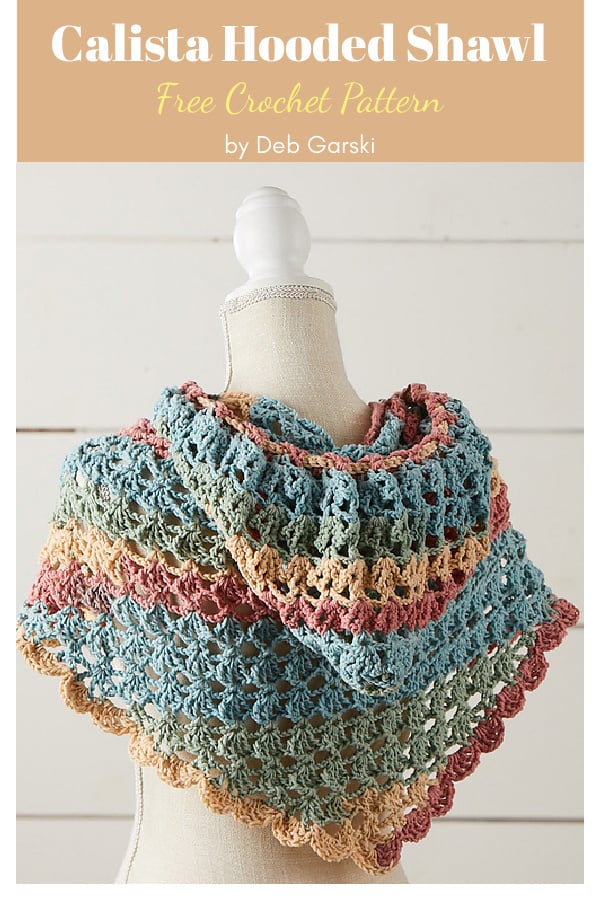 Calista Hooded Shawl Free Crochet Pattern