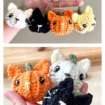 Cat Pumpkin Keychain Crochet Pattern