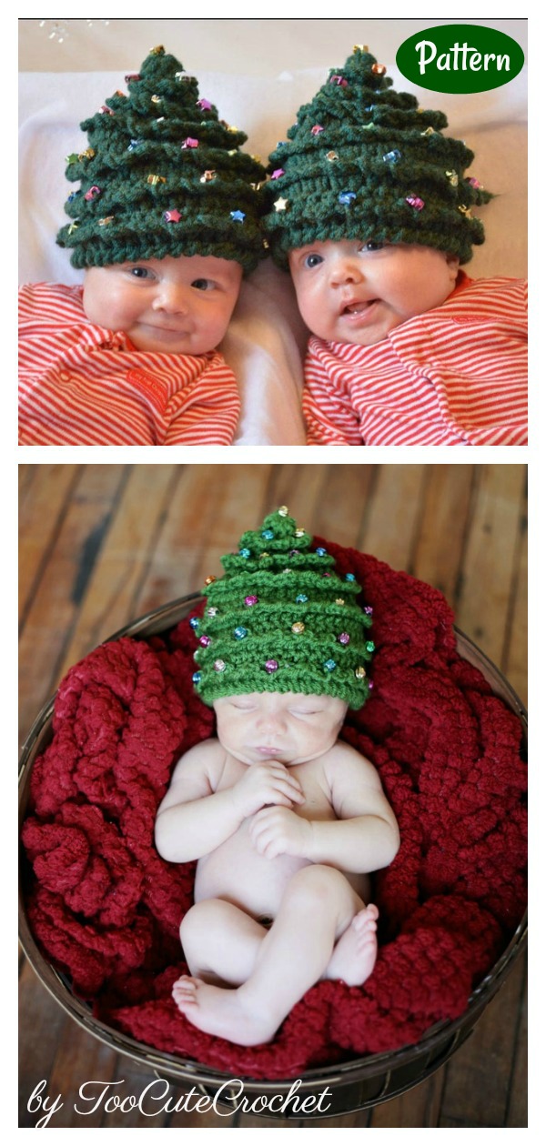 Christmas Tree Hat Crochet Pattern 