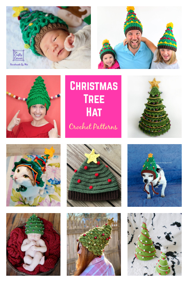 Christmas Tree Hat Free Crochet Pattern and Paid 