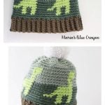 Dinosaur Beanie Hat Free Crochet Pattern